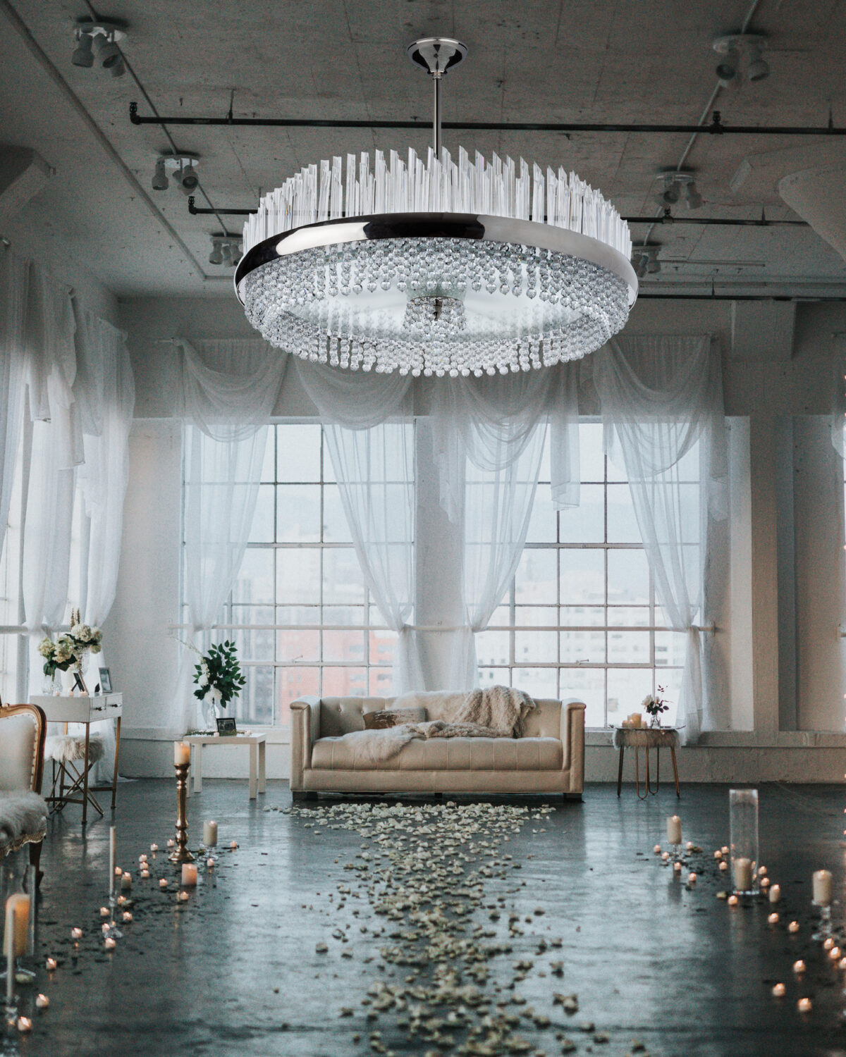Harmony Crystal Semi-Flush Mount