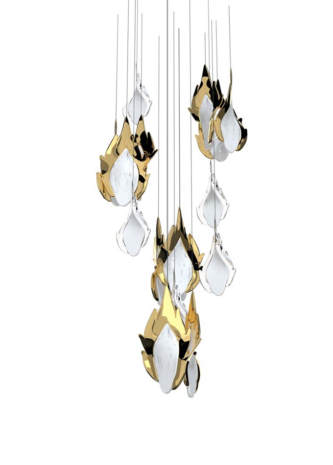 FLAME 3 Cascade Lighting Fixture, catalog view