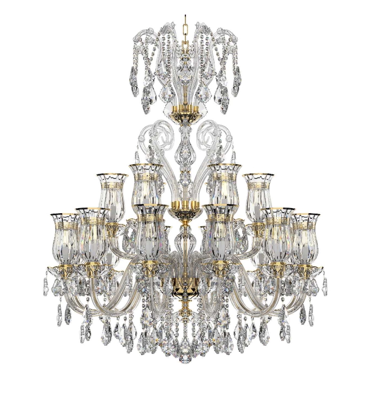 Bohemian crystal chandelier magic swan l13812 604dbt4 gold