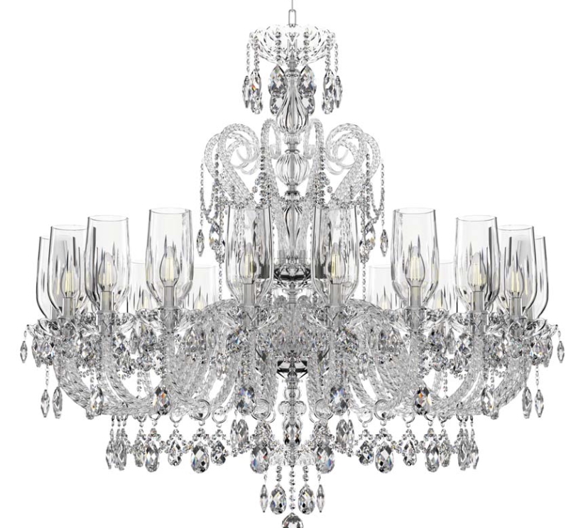 Bohemian crystal chandelier magic swan l1382001ab3tn