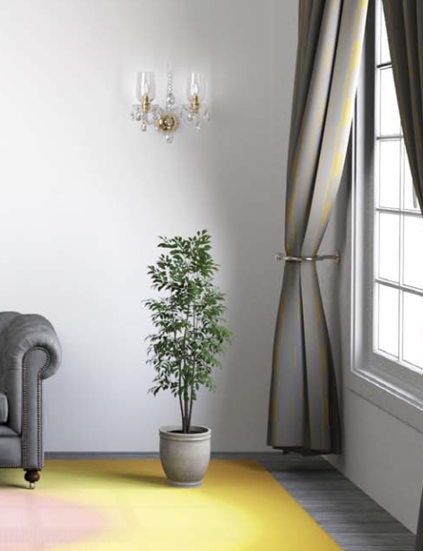 Bohemian crystal wall scones n138201abt3n in the interior of the living room