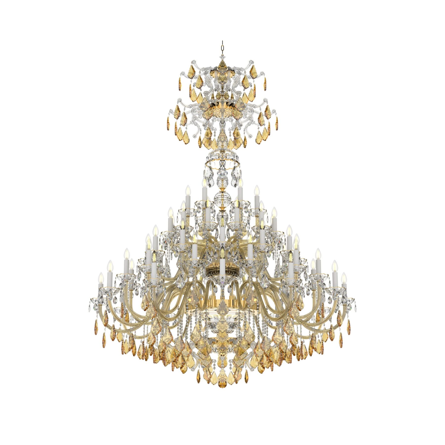 Extra Large Amber Crystal Chandelier 130/54/04-2/DB, catalog view