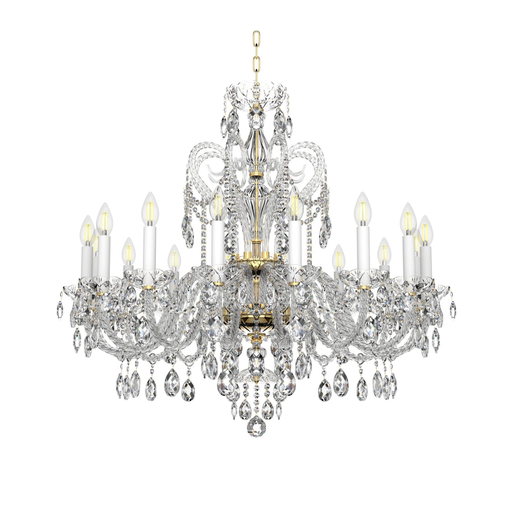 Bohemian Crystal Chandelier Magic Swan L138/16/01, catalog view