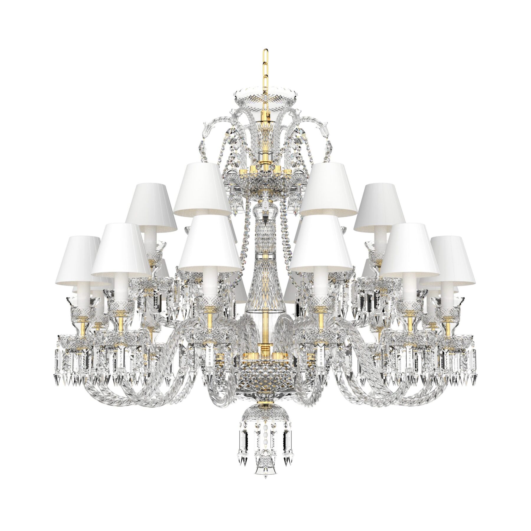 Bohemian Crystal Chandelier with shades 676/12+6/03/AD4S, catalog view