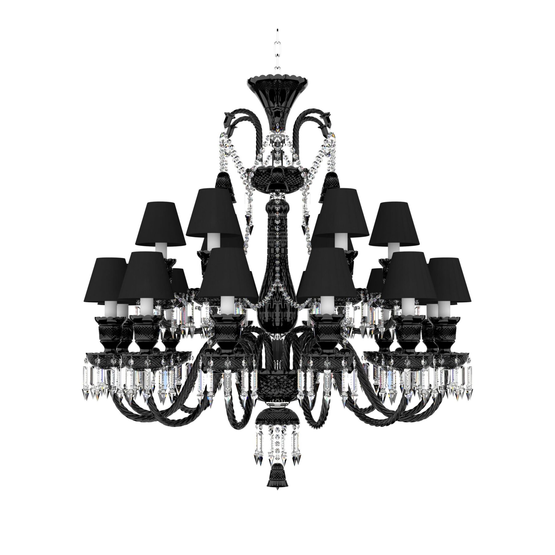 Black Bohemian Chandelier with shades 676/18/03/ADS, catalog view