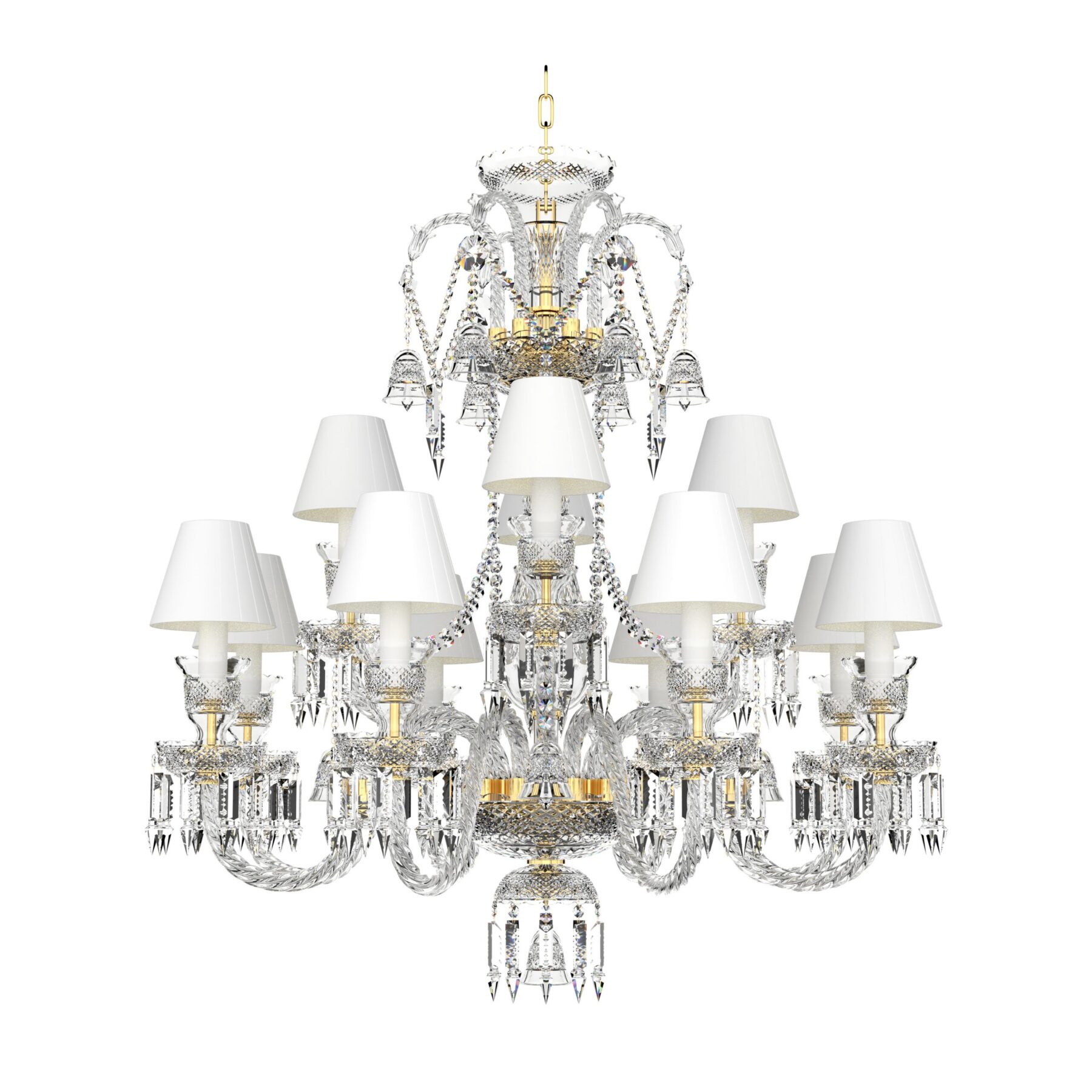 Bohemian Crystal Chandelier with shades 676/8+4/03/AD4S, catalog view