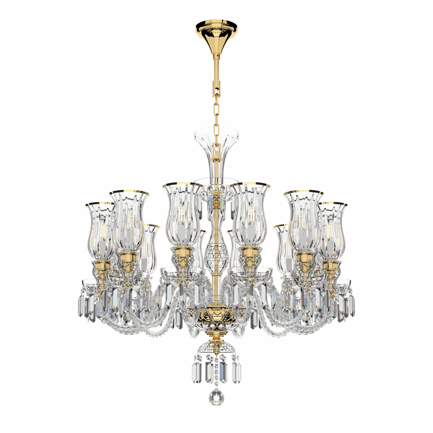 Bohemian Crystal Chandelier with Tulips 678/12/03T, catalog view