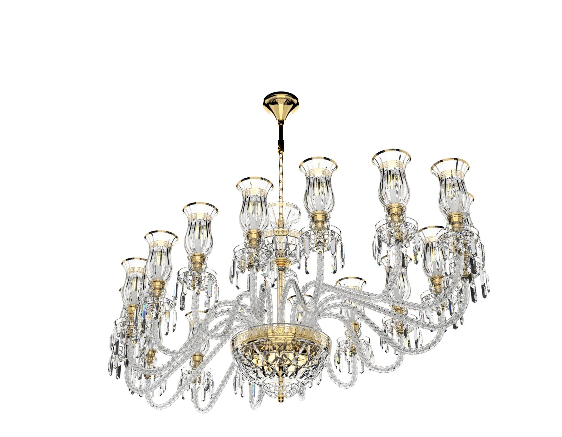 Oval Large Crystal Chandelier 678/16/03/ABT, catalog view