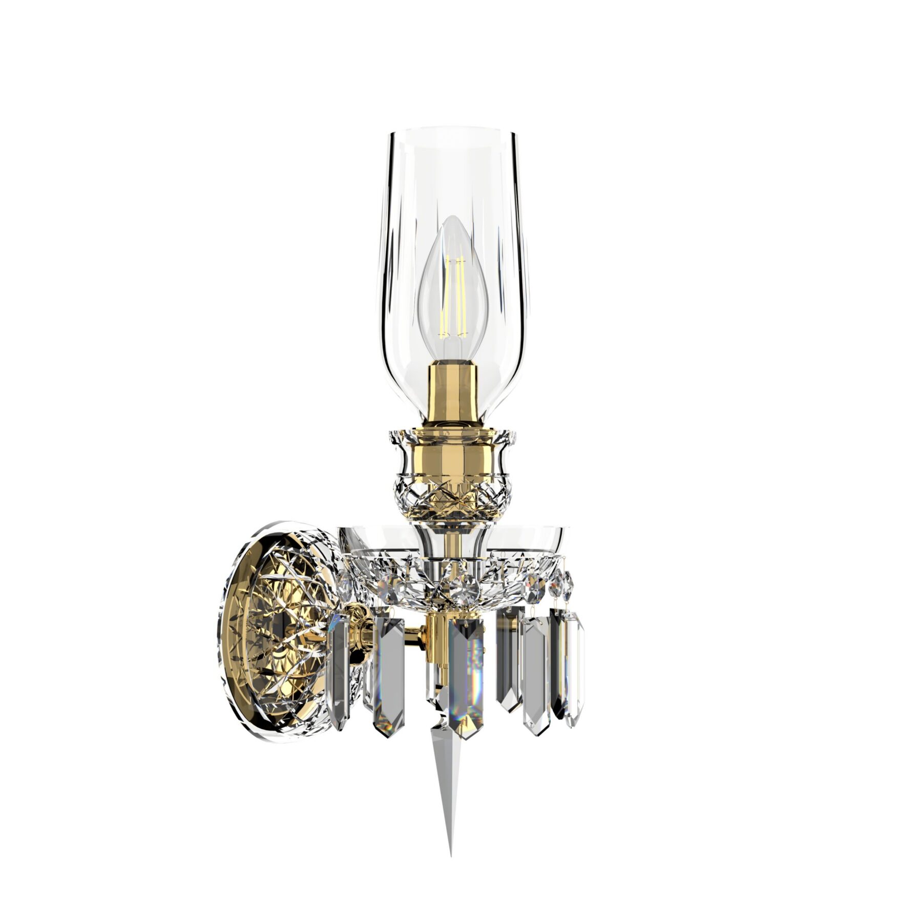 Classic Wall Light with Tulip 678/1w/03/AB3T, catalog view
