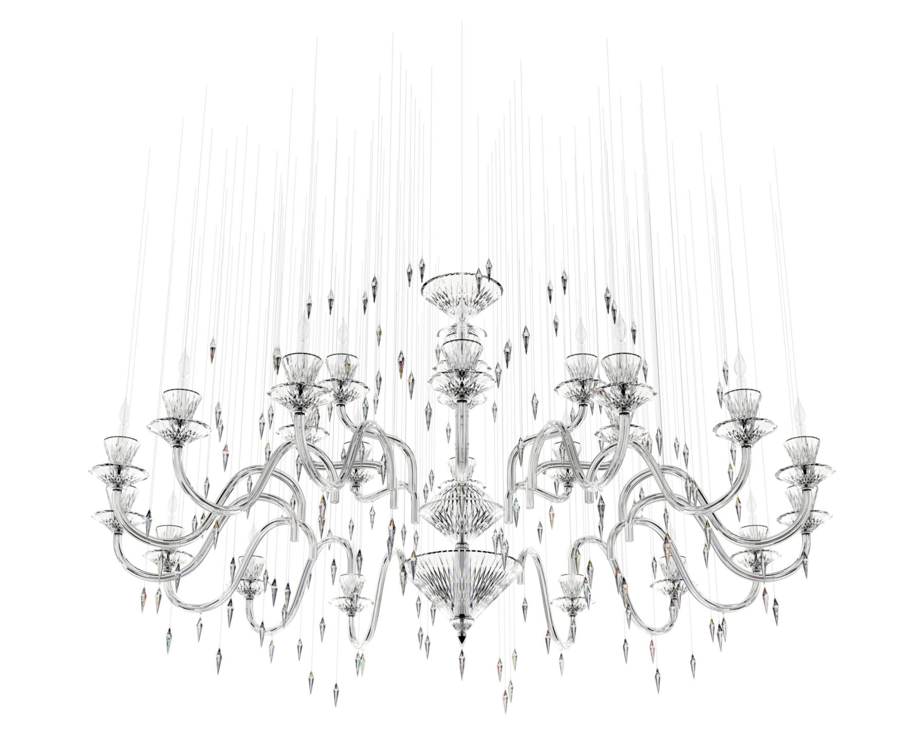 Illusion Grand CLEAR Crystal Chandelier, catalog view
