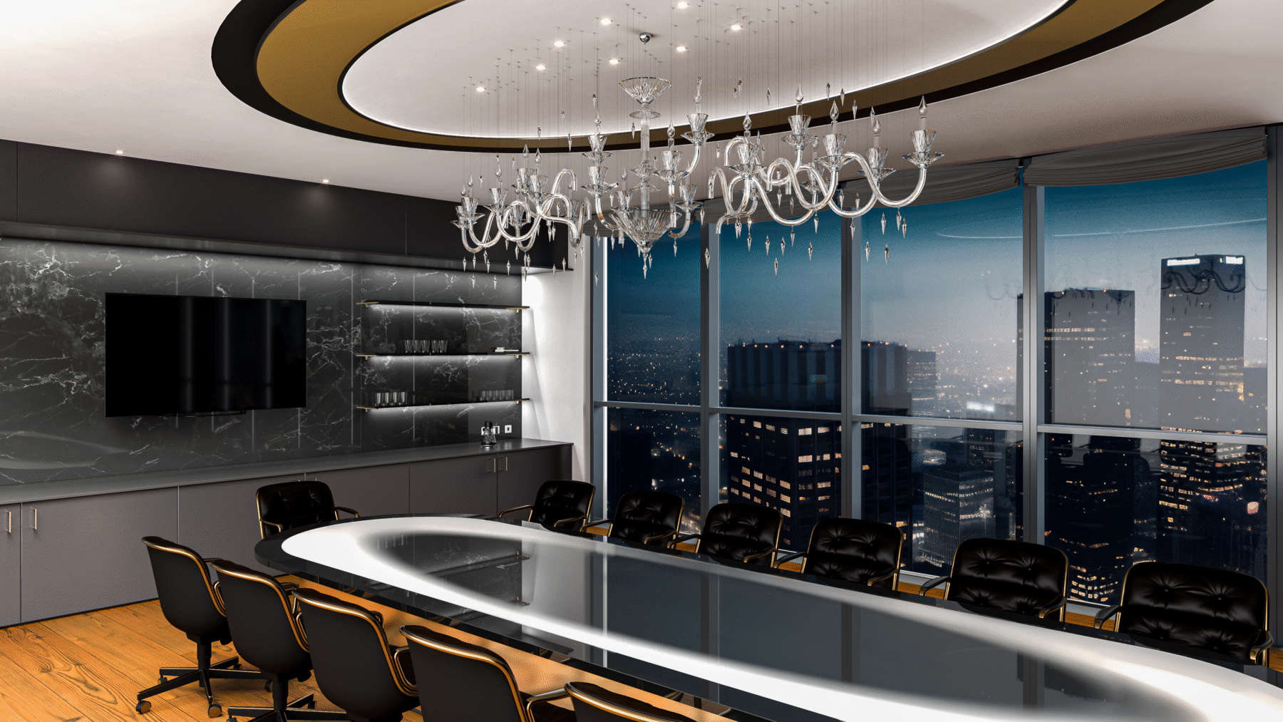 Illusion Large Oval Chandelier, catalog view
