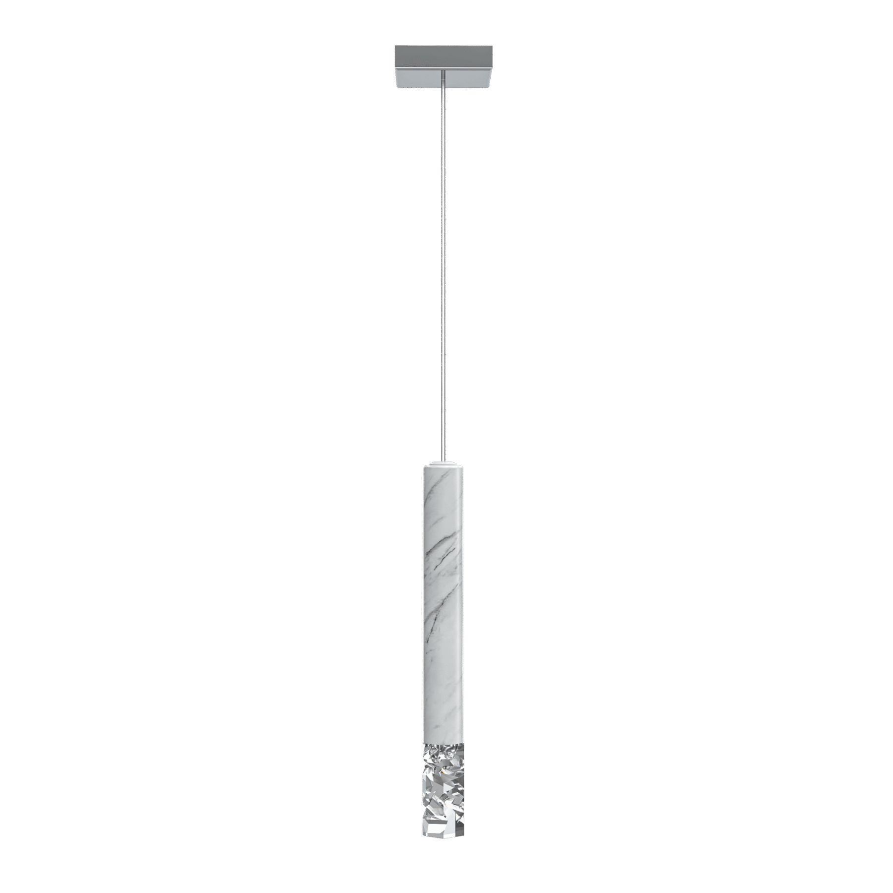Elementis 1W White Marble Stick Pendant, catalog view