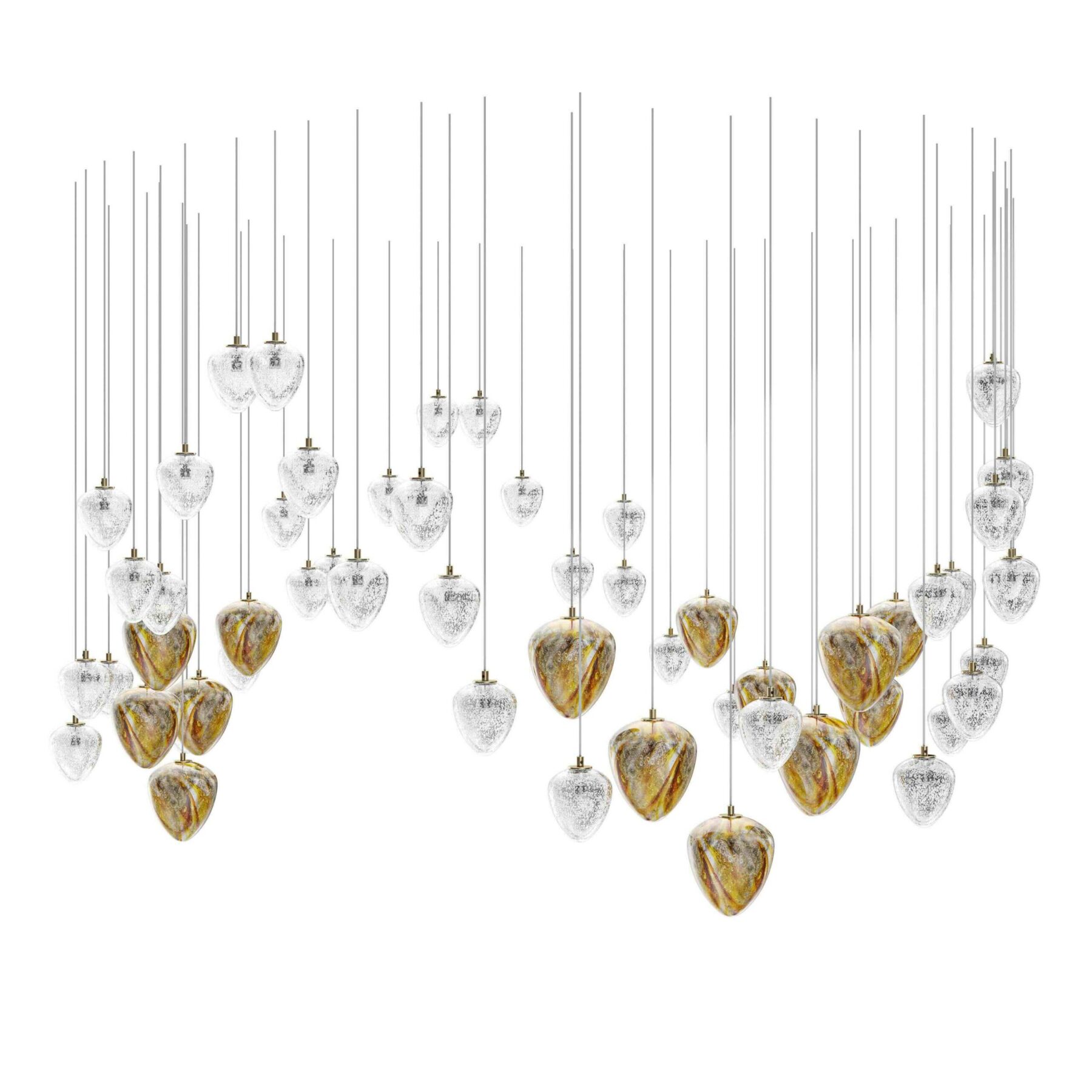 Amulet 12 Modern Oversized Cascade Lighting Fixture, catalog view