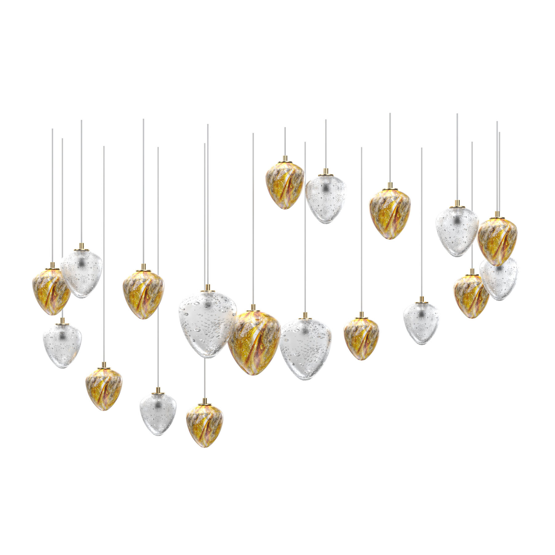 Amulet 9 Large Crystal Ceiling Lighting Fixture, catalog view