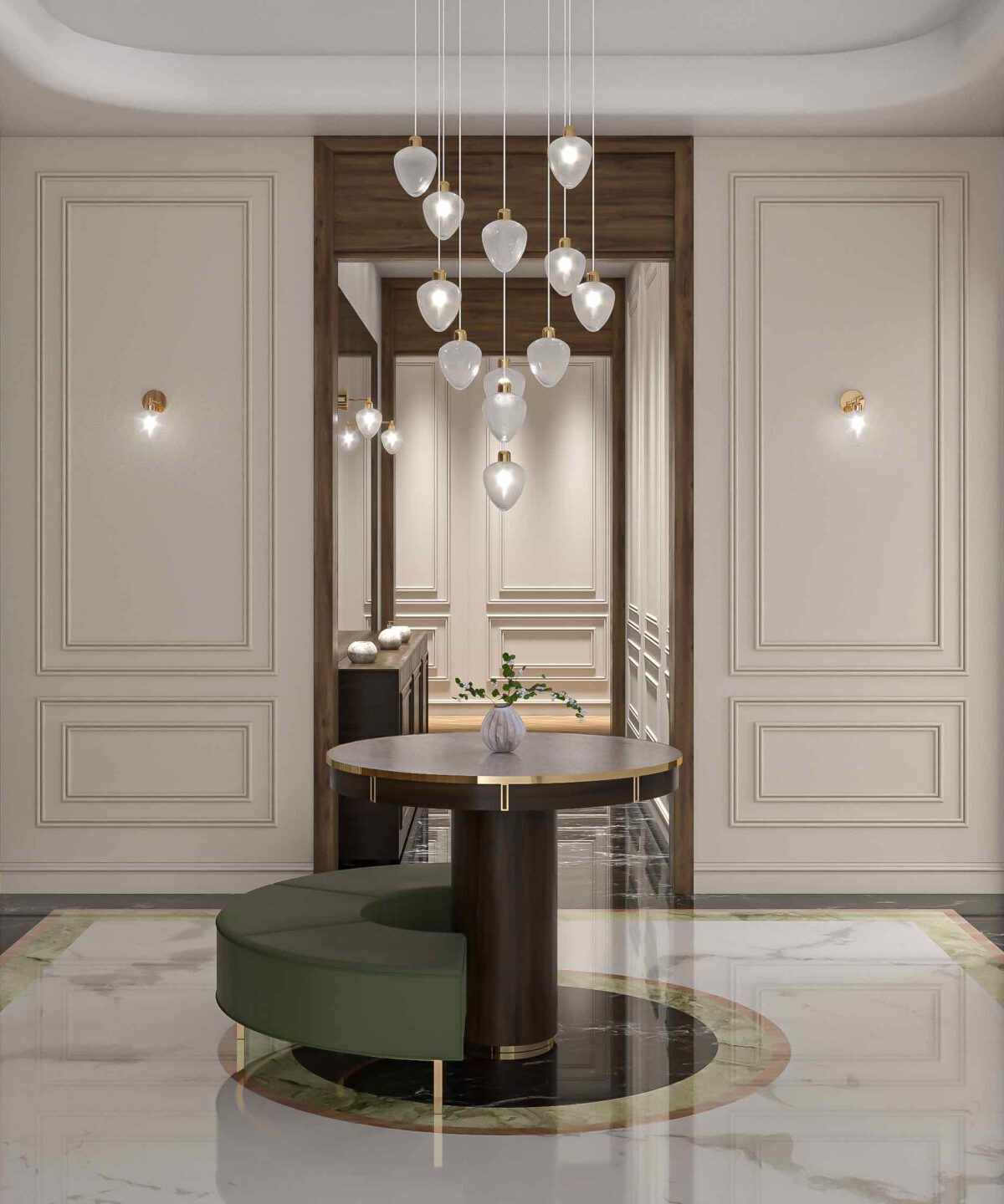 Amulet 9 large crystal ceiling lighting fixture