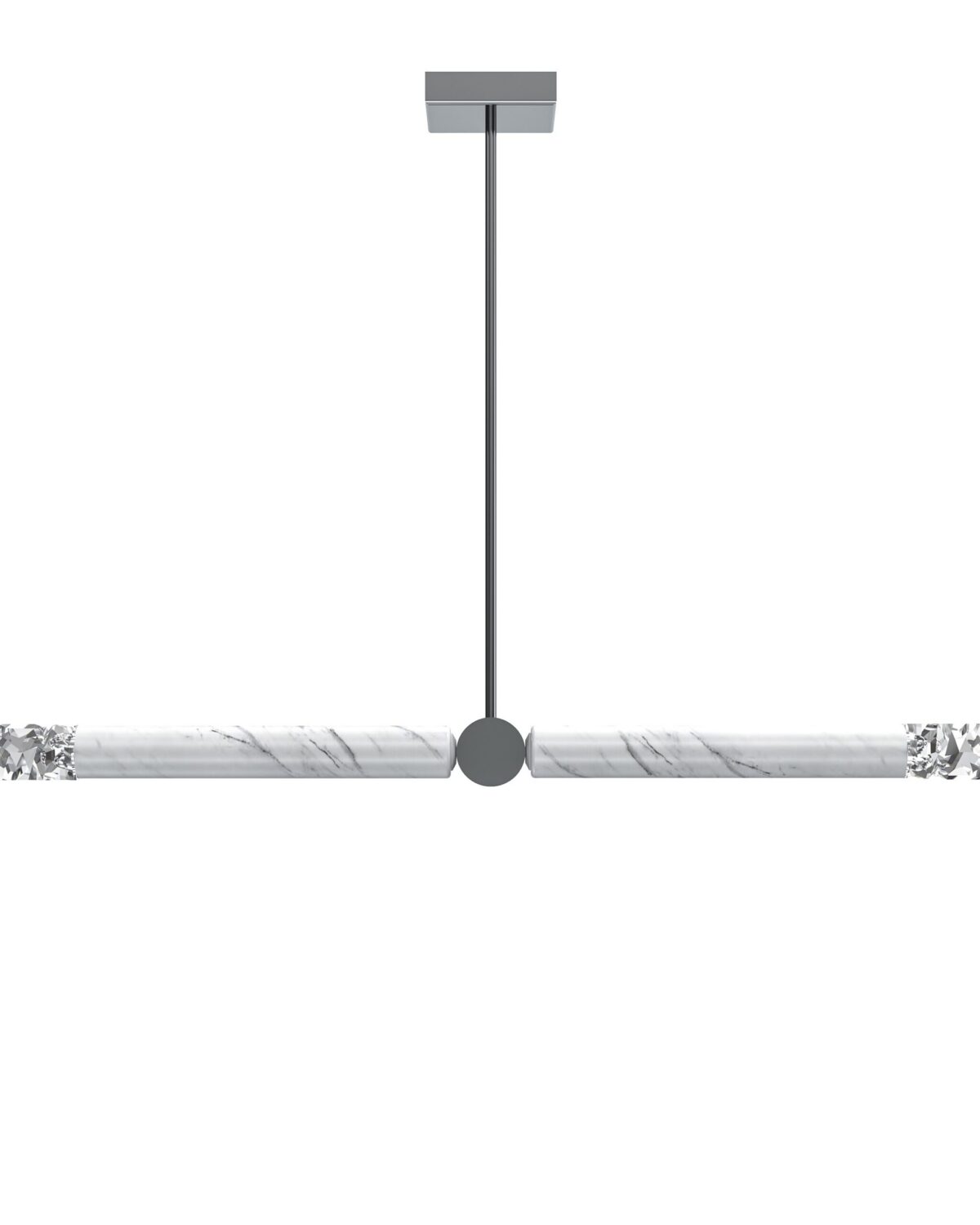 Elementis 5 ceiling linear lighting white carrara marble