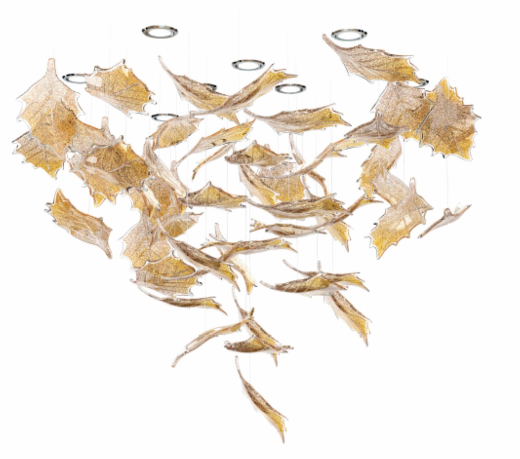 HOLLY LEAF 5 Crystal Ceiling Lighting Fixture, catalog view