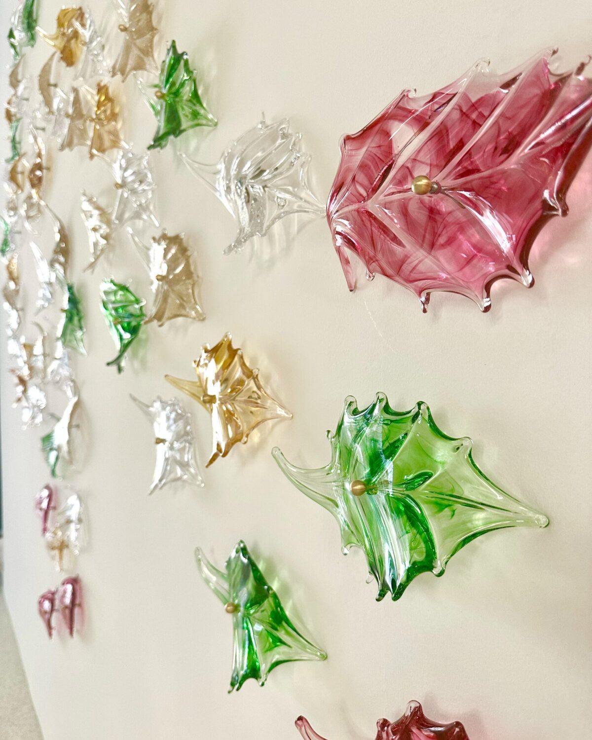 Holly Leaf Crystal Wall Installation Four Season
