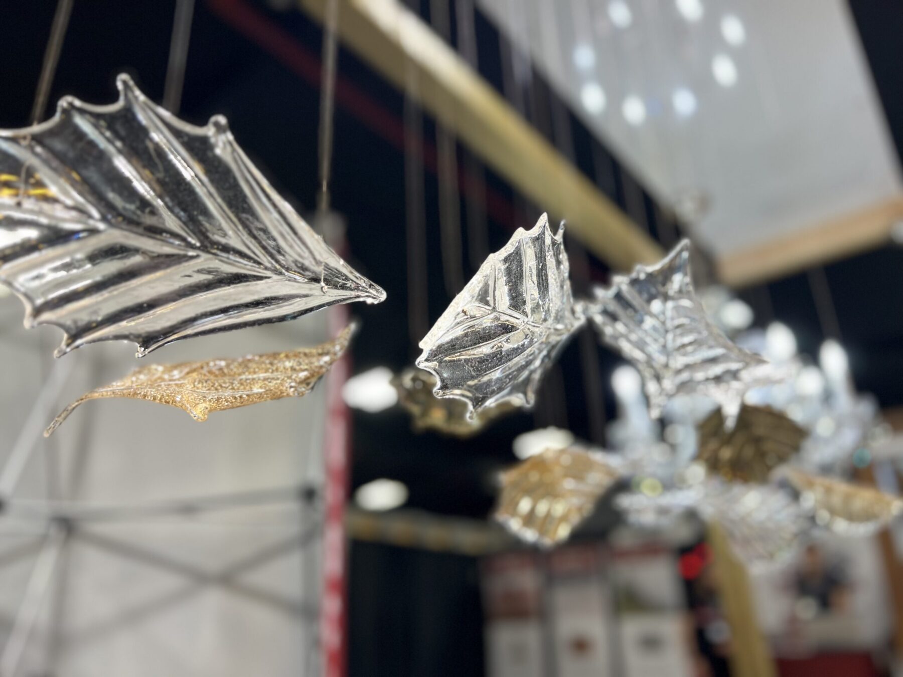 Holly Leaf Foliage Trail Chandelier 48 inches, catalog view