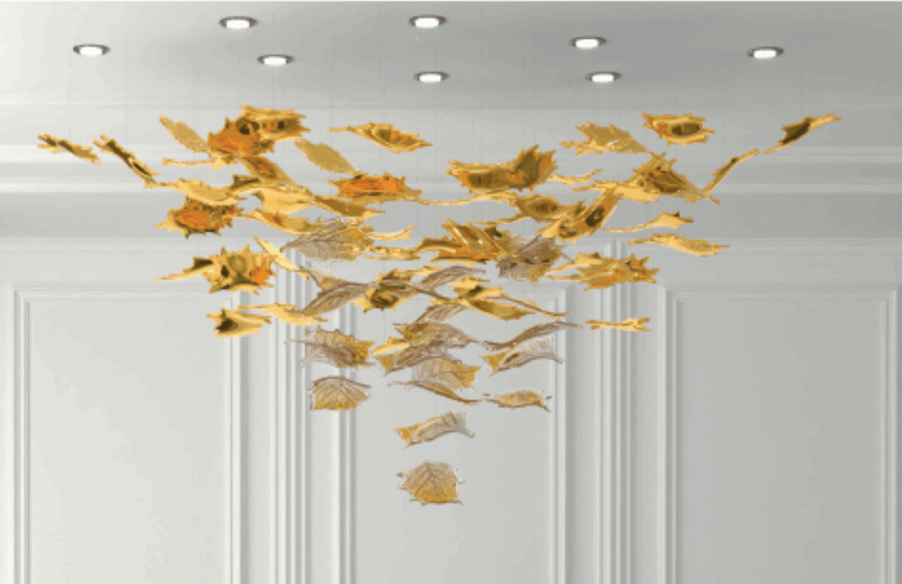 HOLLY LEAF 8 Crystal Ceiling Fixture, catalog view