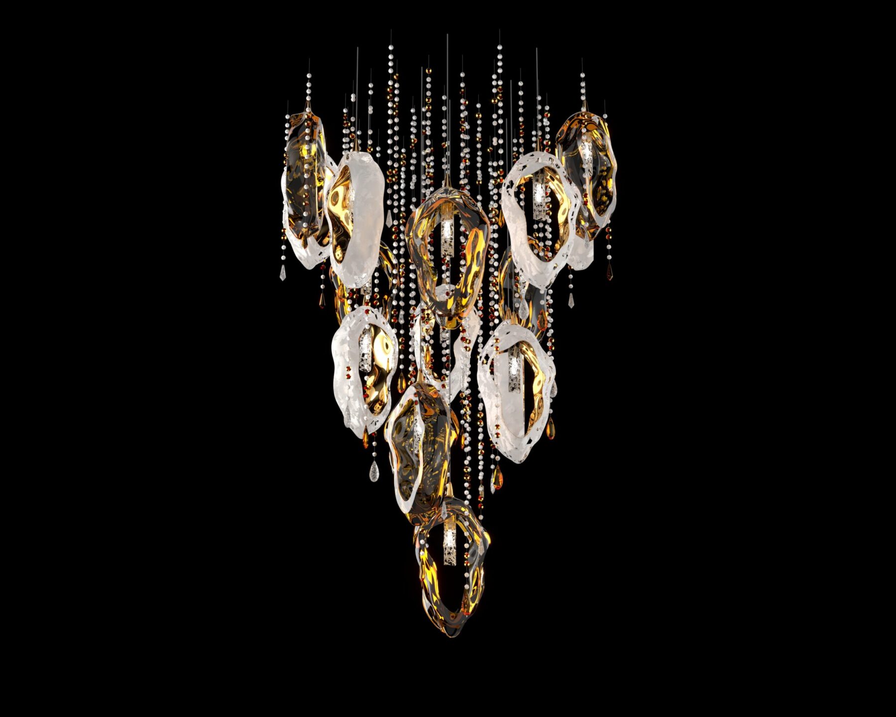 Coastal Large Cascade Seashell Pendant, catalog view