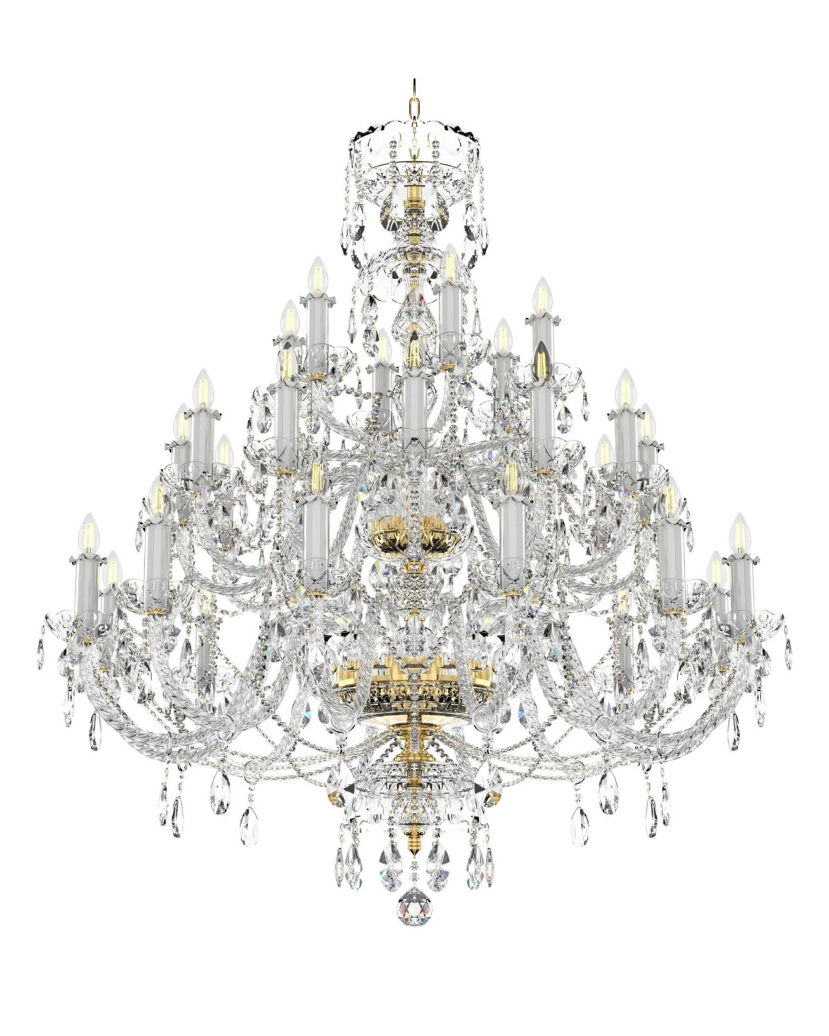 Everglow Classic Chandelier with gold and silver accent L100/30/02