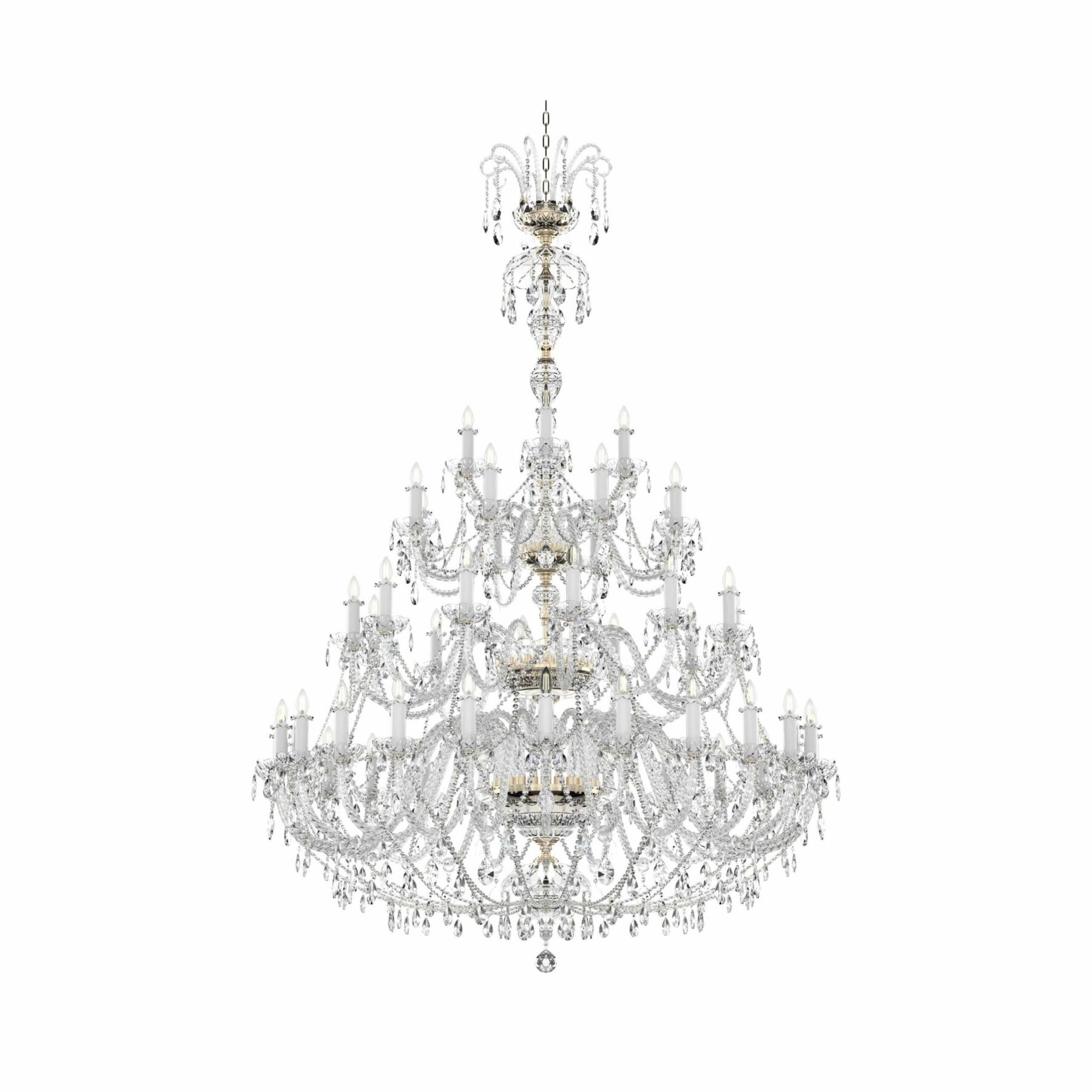Everglow Classic Chandelier with gold and silver accent L100/48/02, catalog view