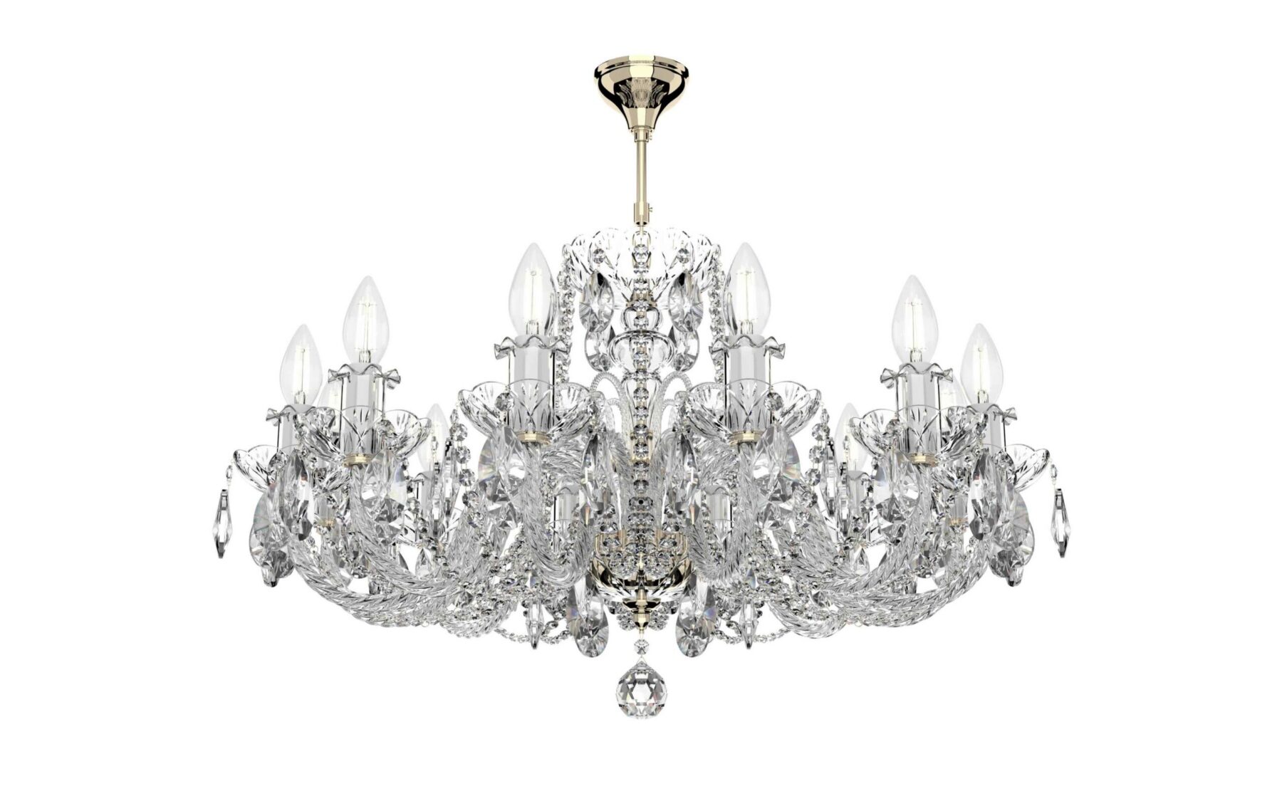 Ornamenta Collection: Elegant Crystal Chandelier Lighting for Luxurious Home Décor L104/12/02/AC, catalog view