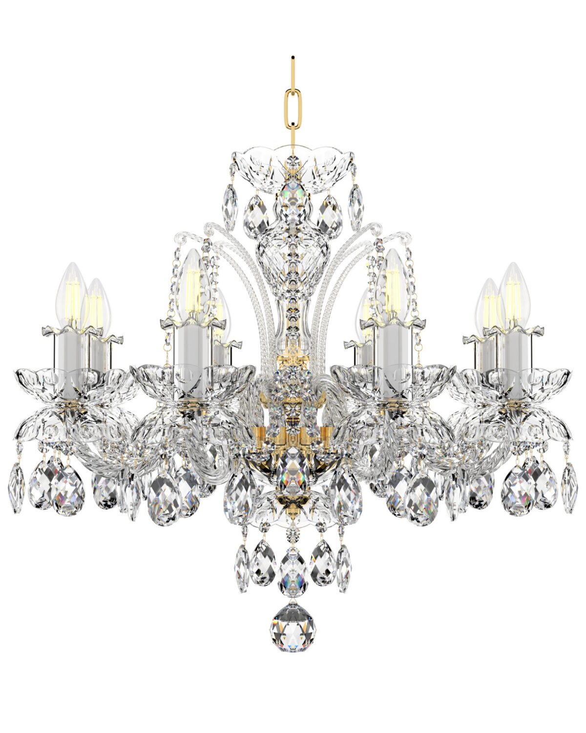 Eternal Elegance Nostalgia Crystal Chandelier | Vintage Luxury Lighting Fixture L110/8/40