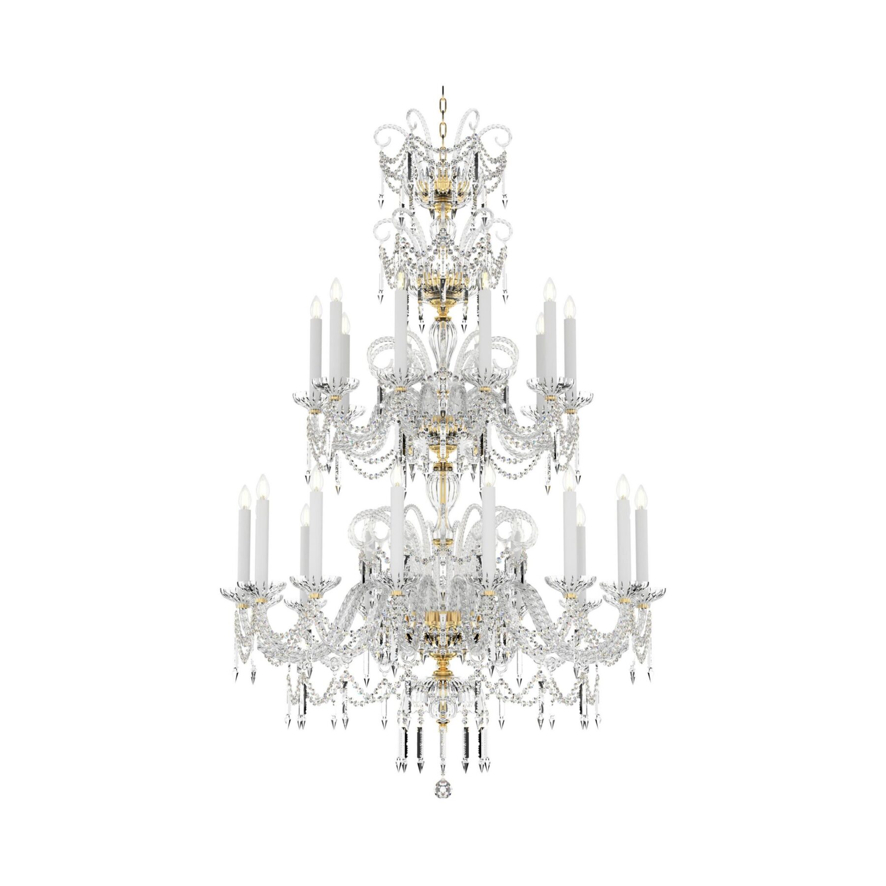 CELESTINE Luxury Large Crystal Chandelier with gold or silver finishes 25 lights L618/25/03, catalog view