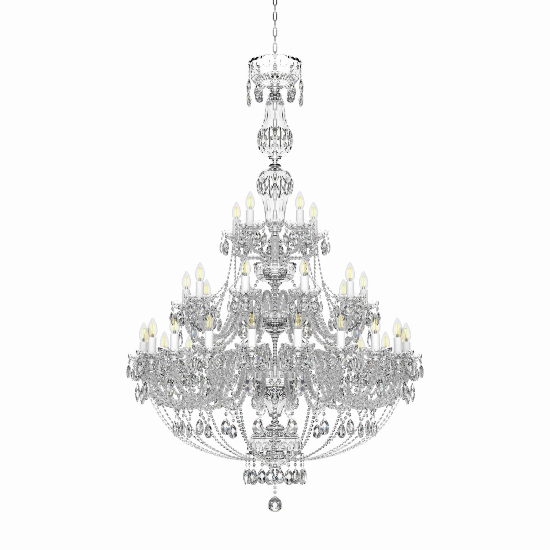 Luxurious Crystal 35-Arm Elegant Classic Chandelier Luxury Lighting Fixture L620/35/19 BA N, catalog view