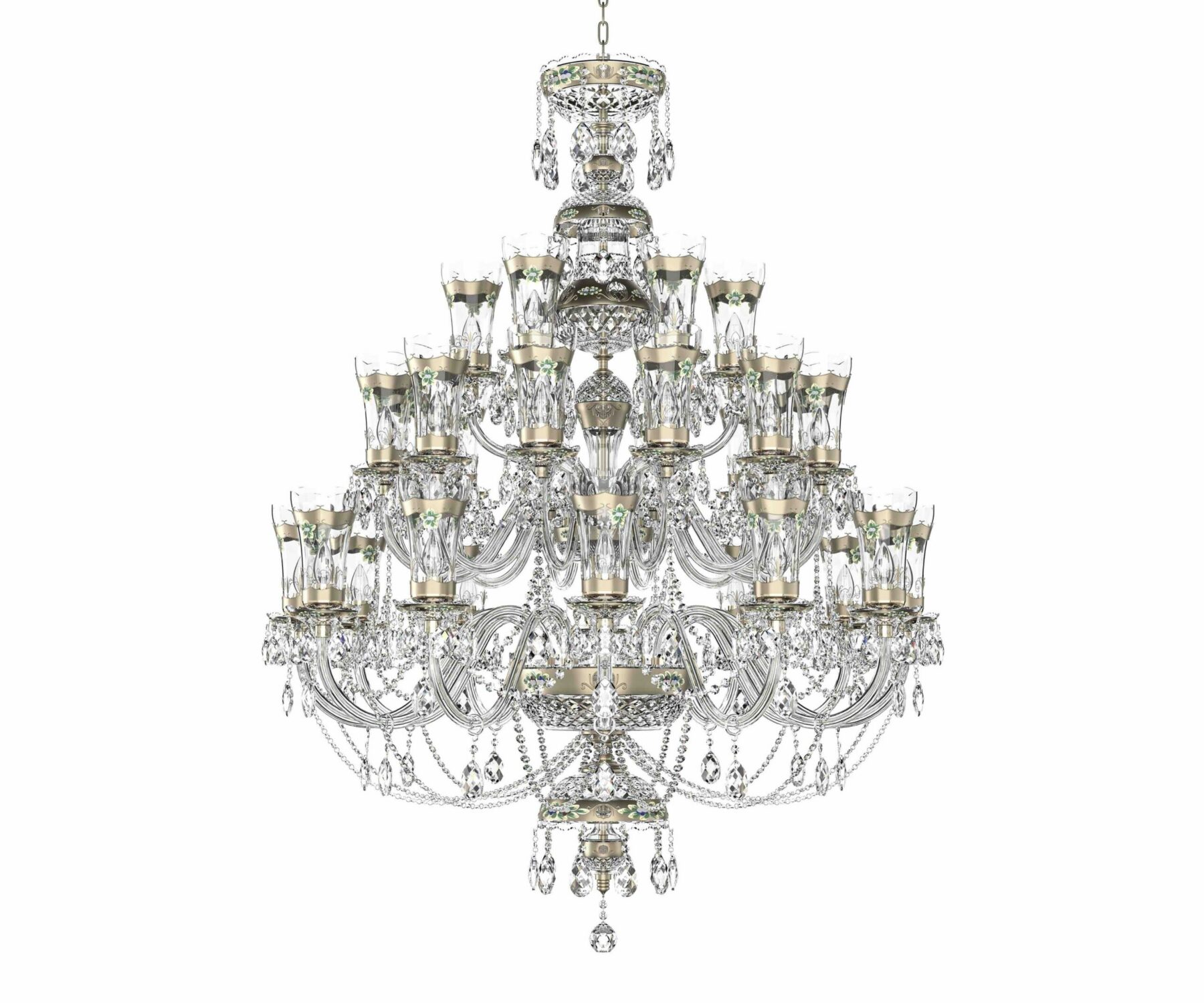 Gildoria Large Crystal Chandelier | Luxurious Gold & Crystal Lighting Fixture L651/30/01 T, catalog view