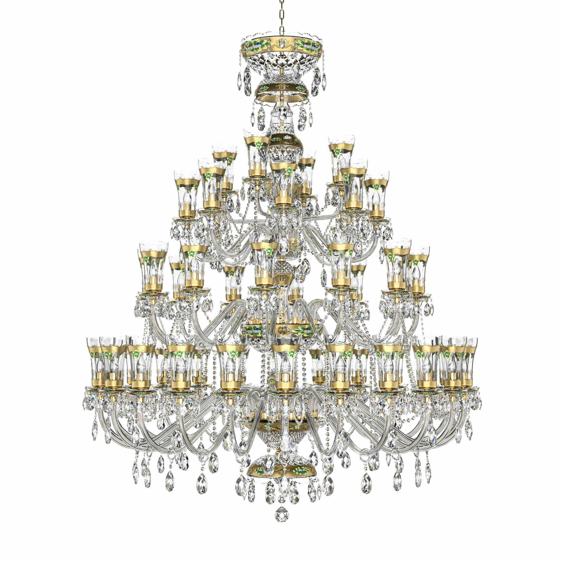 Gildoria Large Crystal Chandelier | Luxurious Gold & Crystal Lighting Fixture L651/48/01 T, catalog view