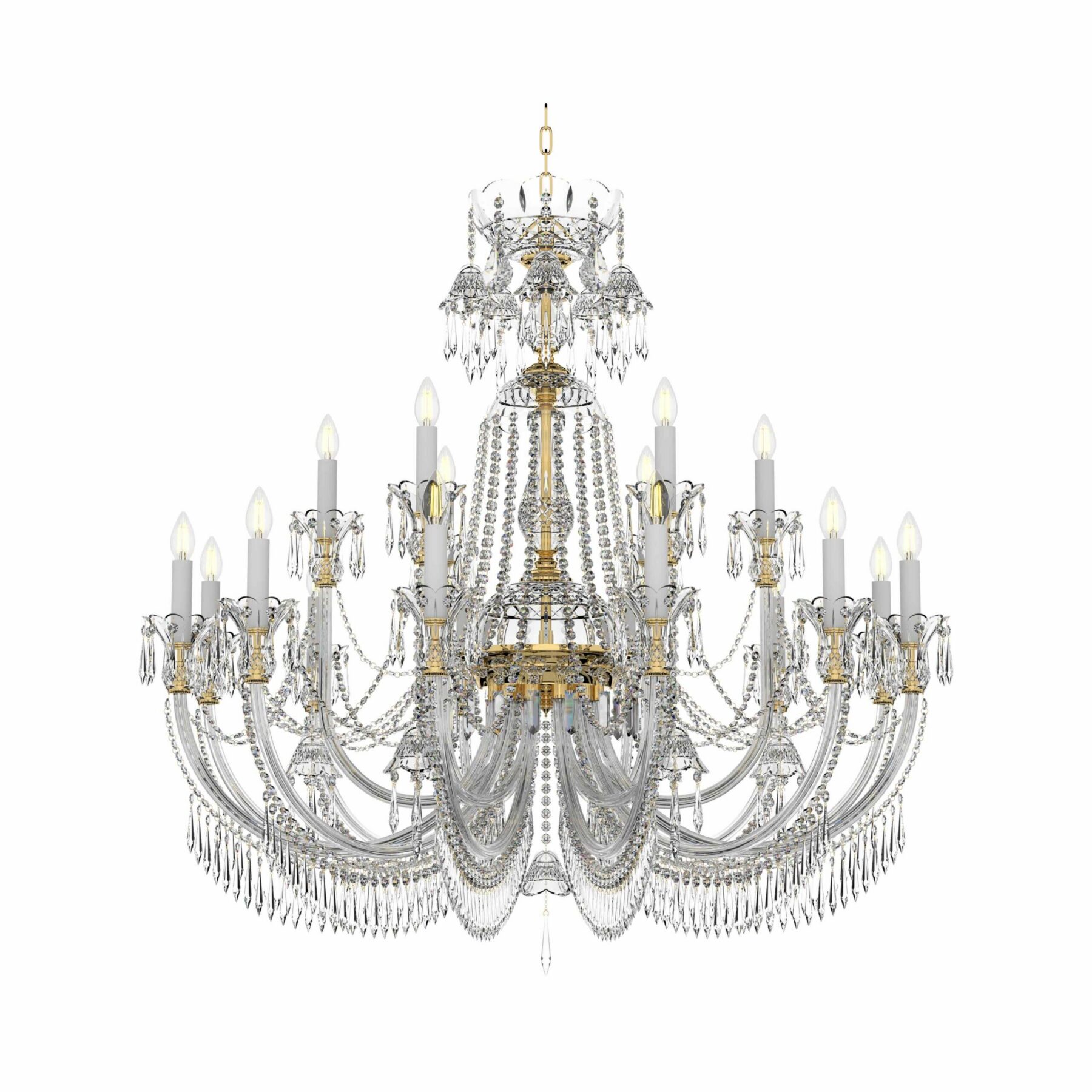 Luxurious Magnificence Crystal Chandelier | Elegant Lighting Fixture for Grand Interiors L840/12+6/19, catalog view