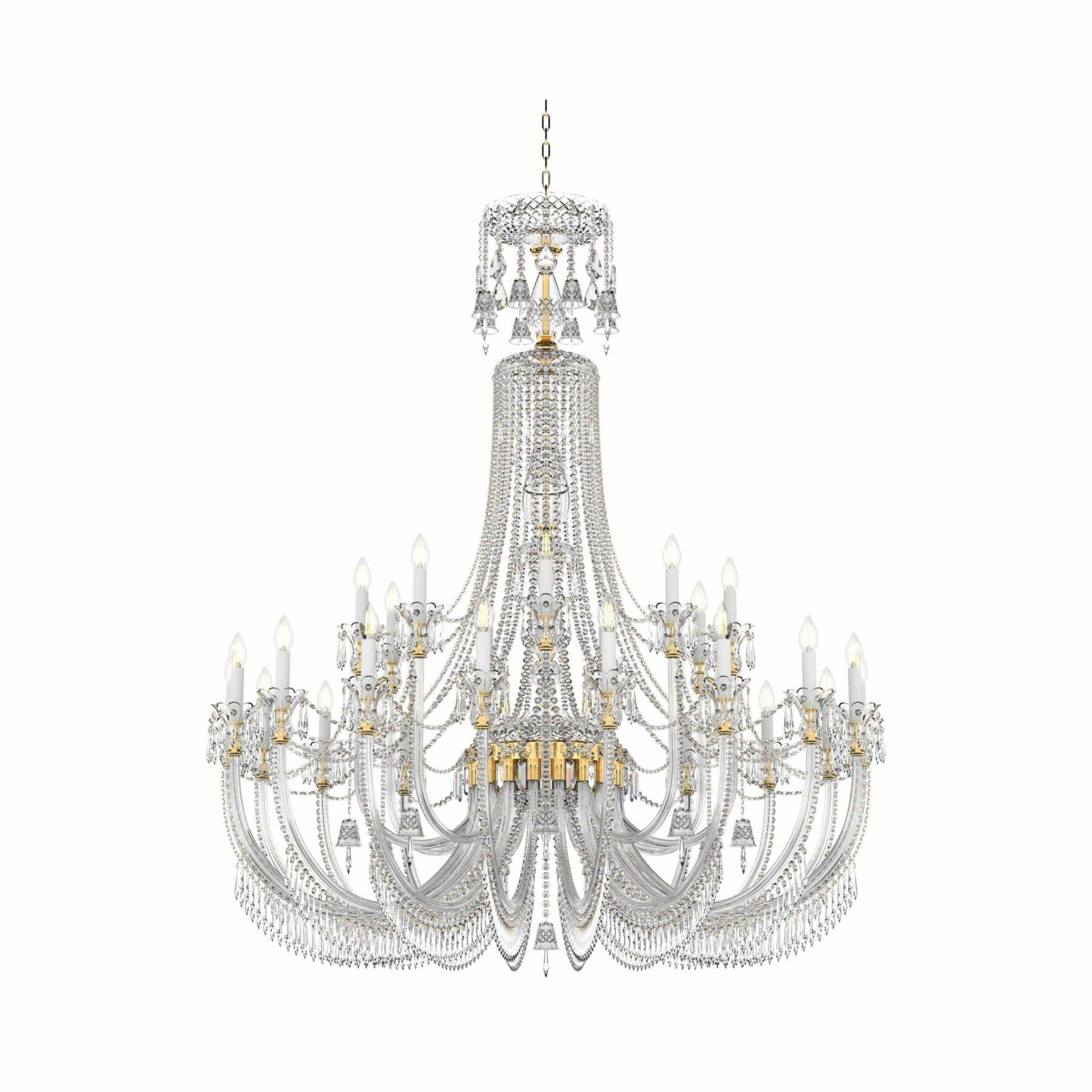 Luxurious Magnificence Crystal Chandelier | Elegant Lighting Fixture for Grand Interiors L840/18+9/03F, catalog view