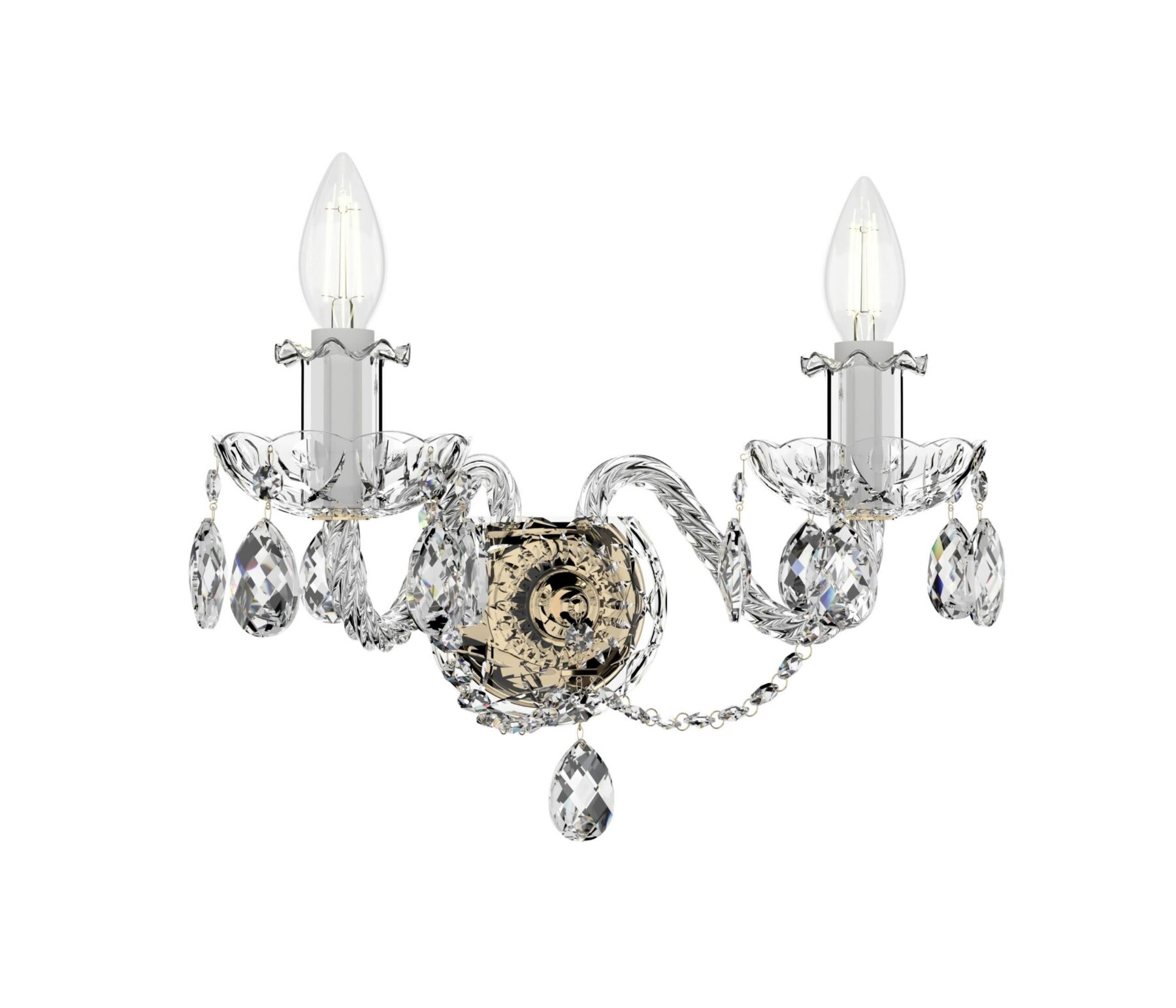 Everglow Classic Wall lights with gold and silver accent N100/2/02, catalog view