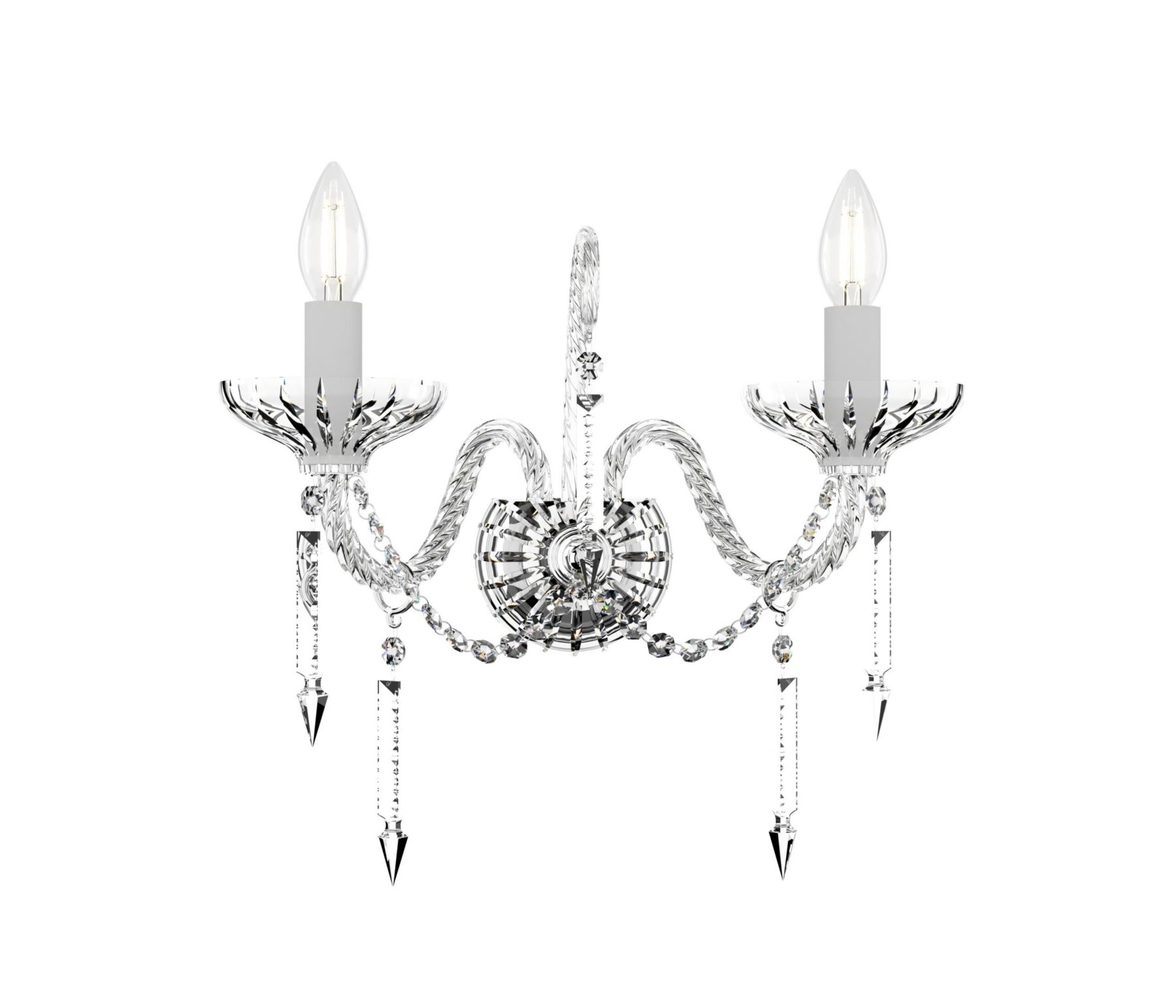 CELESTINE Wall Crystal Sconces with gold or silver finishes 2 lights L618/2/03, catalog view